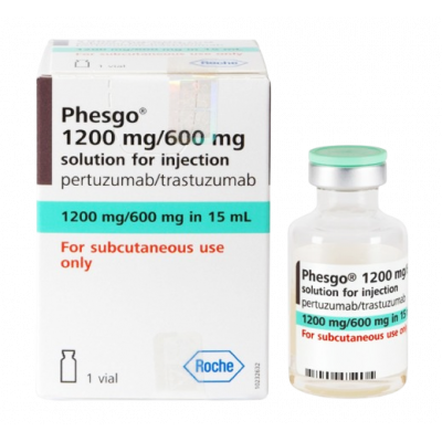 PHESGO 1200 MG / 600 MG / 30.000 UNITS IN 15 ML ( PERTUZUMAB / TRASTUZUMAB / HYALURONIDASE-ZZXF ) SOLUTION FOR SUBCUTANEOUS INJECTION 15 ML VIAL